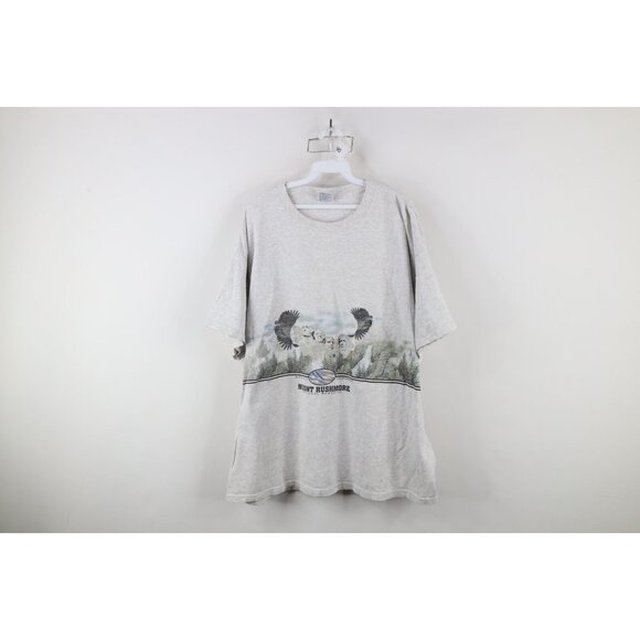 Vintage Other - Vintage 90s Streetwear Mens 2XL XXL Faded All Over Print Mount Rushmore T-Shirt